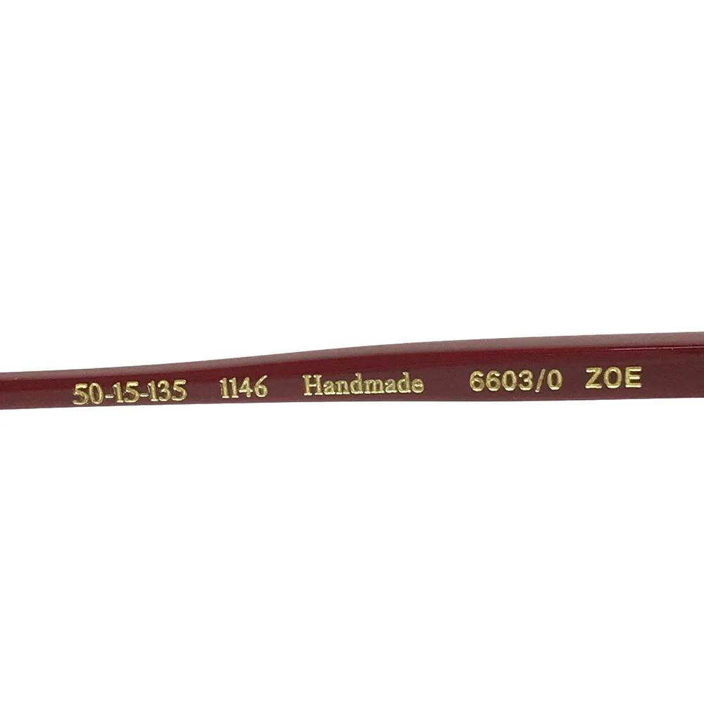 Gigi Studios Eyeglasses Frames ZOE 6603/0 Red Heptagonal Full Rim 50-15-135